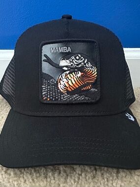 Goorin Bros The Farm Black Mamba Adjustable SnapBack Mesh Trucker Hat Cap NEW